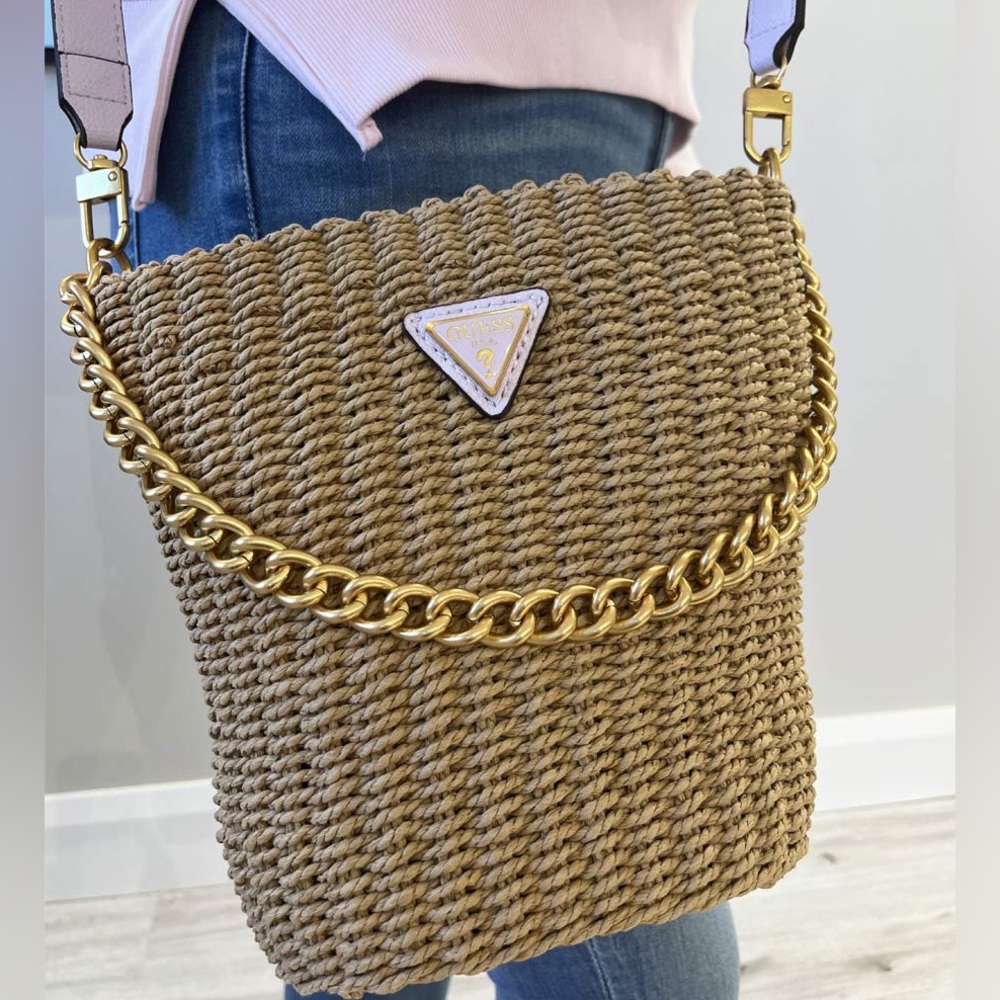 Guess Wicker Crossbody Bag